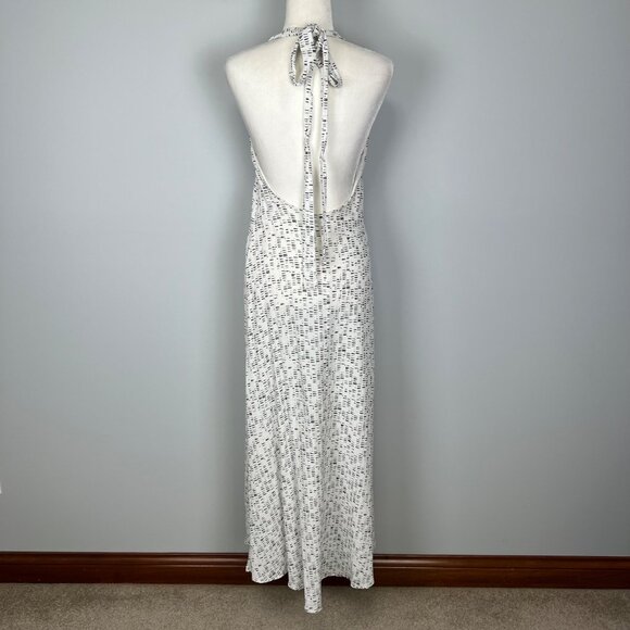 Alexis Womens Sleeveless Halter Maxi Dress White Black Abstract Print size XS - Picture 5 of 10